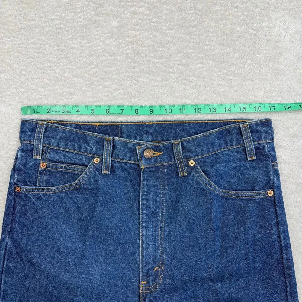 Vintage Levi's 517 Jeans Mens 35x34 (Fits 34x34) Blue Bootcut Orange Tab 90s USA